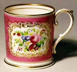 Caneca de Longton Hall Trembly Rose, c.1755 (porcelana)